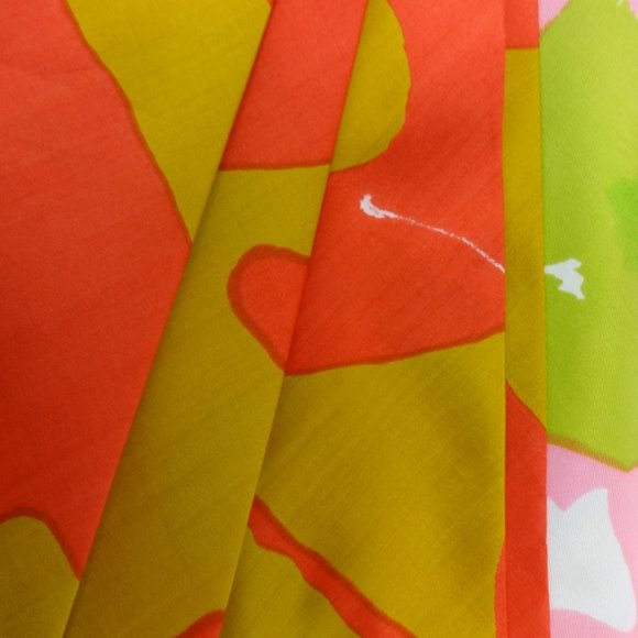 Scarves 70s True Vintage Silk/Rayon Three (3) Long 45-60 inches long see flaw - Picture 8 of 8